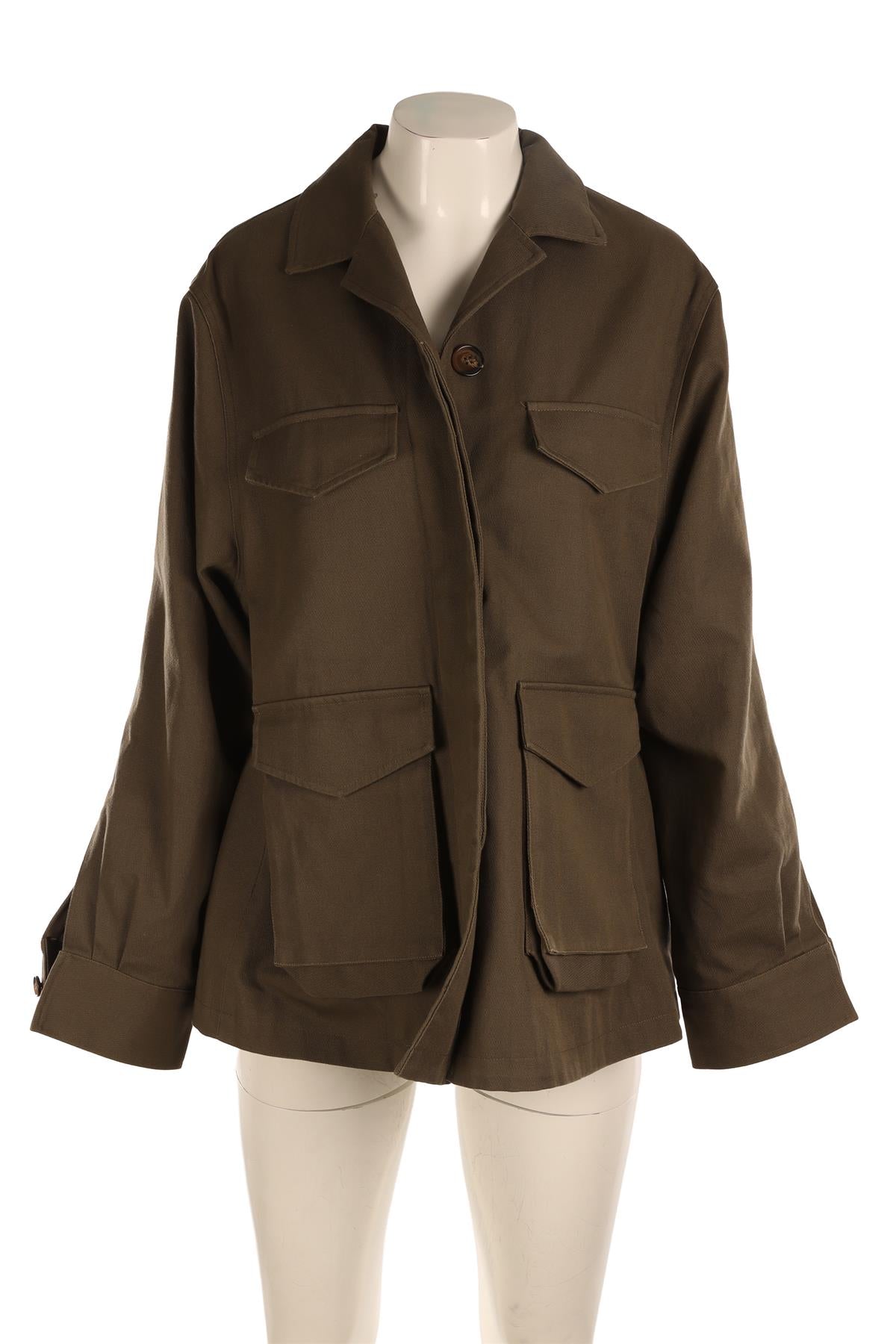 TOTEME GREEN COTTON JACKET DK 34 UK 6