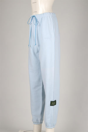 DANZY BLUE COTTON BLEND TRACK PANTS MEDIUM