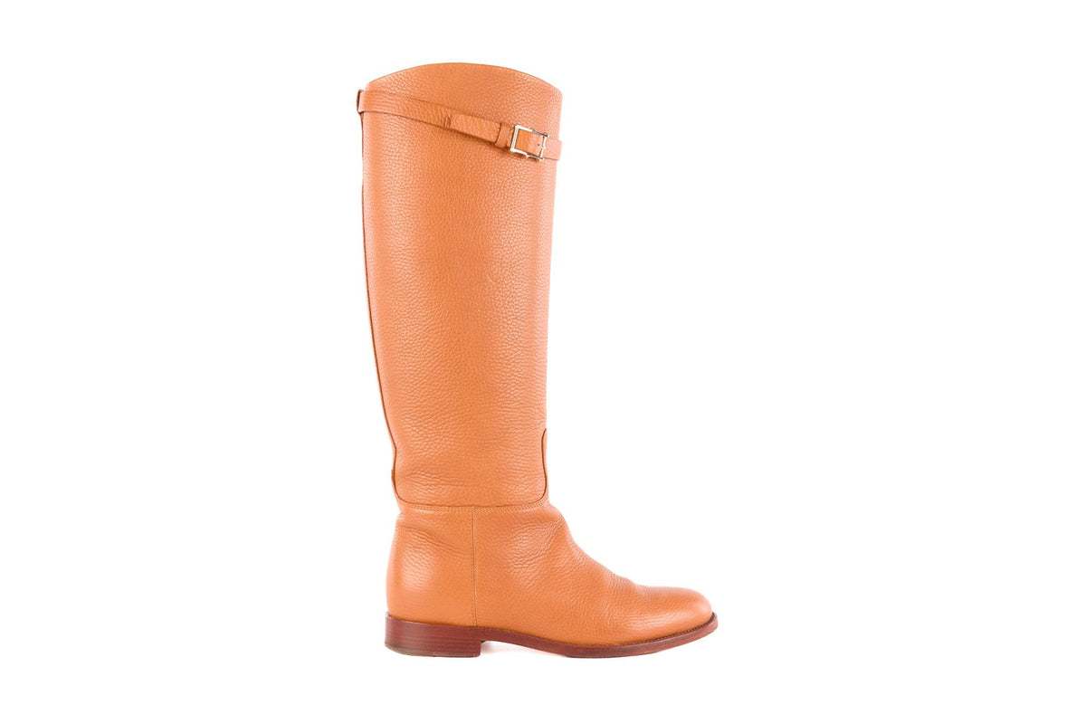 VALENTINO GARAVANI TAN LEATHER KNEE HIGH BOOTS EU 36.5 UK 3.5 US 6.5