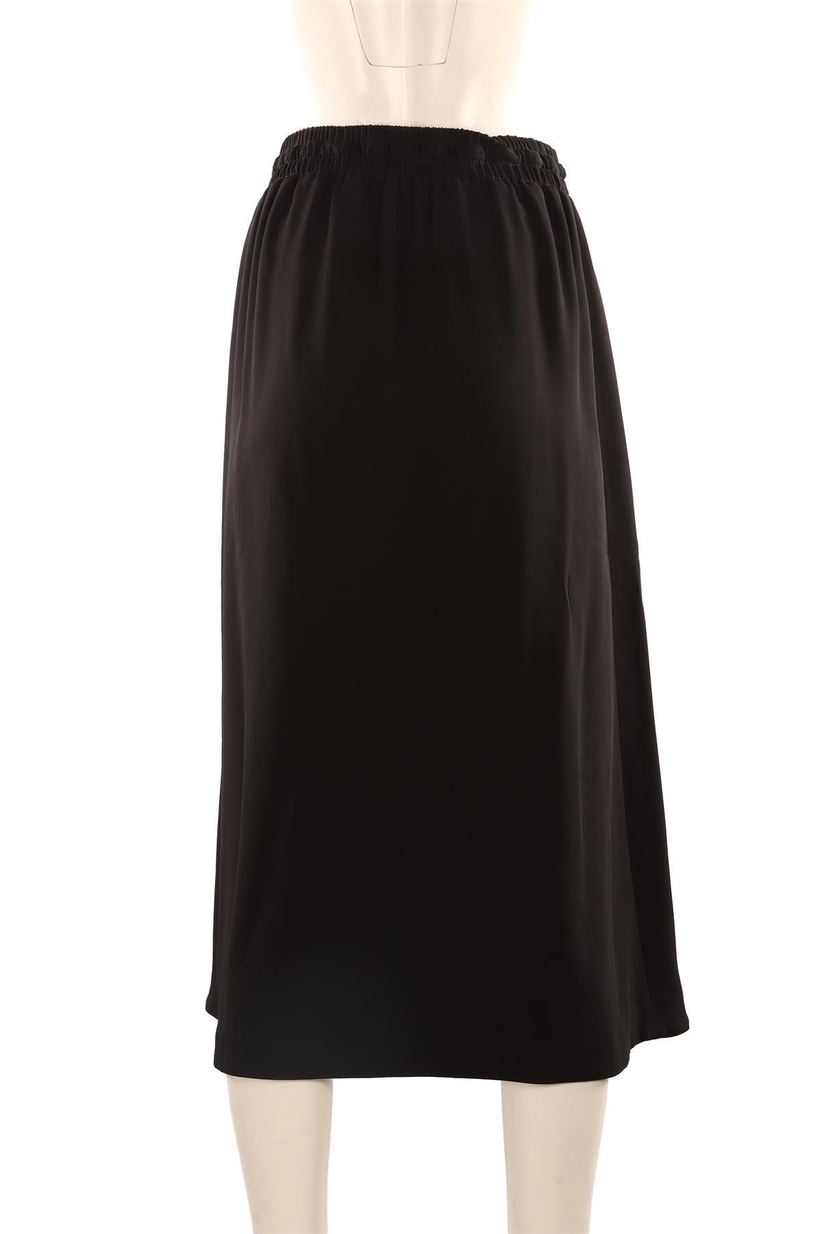GUCCI BLACK CREPE MIDI SKIRT IT 40 UK 8