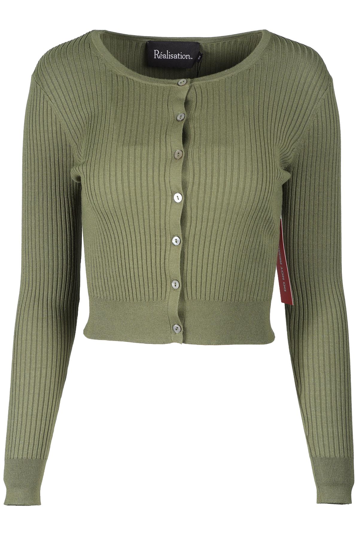 REALISATION PAR GREEN KNIT CARDIGAN XSMALL