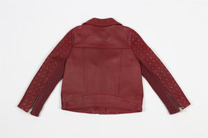 CHRISTIAN DIOR RED KIDS GRILS LEATHER JACKET 4 YEARS