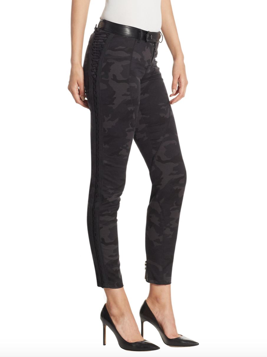 FAITH CONNEXION CAMO LACE UP LEGGINGS FR 36 UK 8