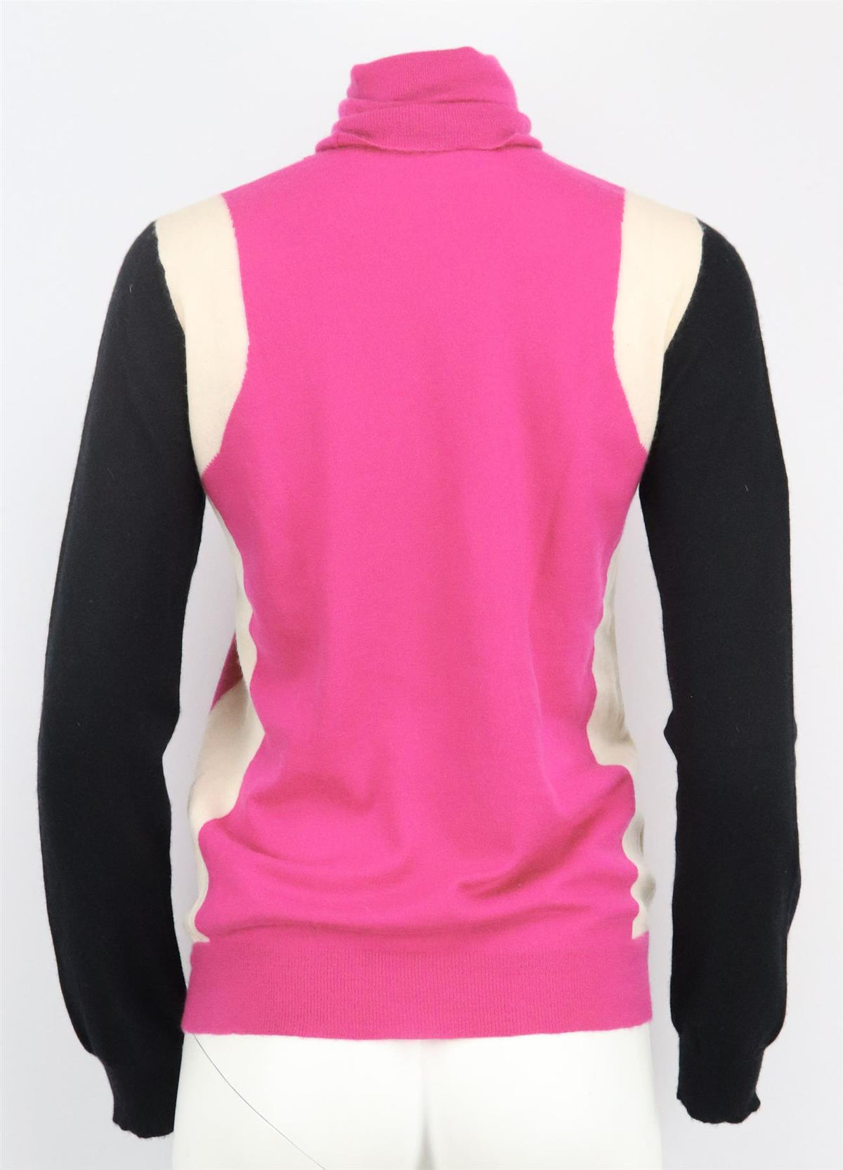 COLOURBLOCK CASHMERE TURTLENECK SWEATER