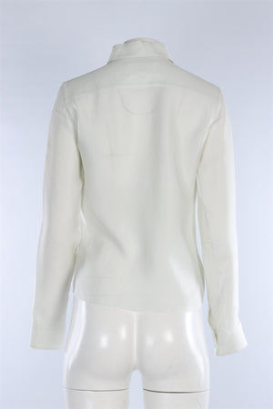 MAISON MARGIELA GREEN SILK SHIRT IT 40 UK 8