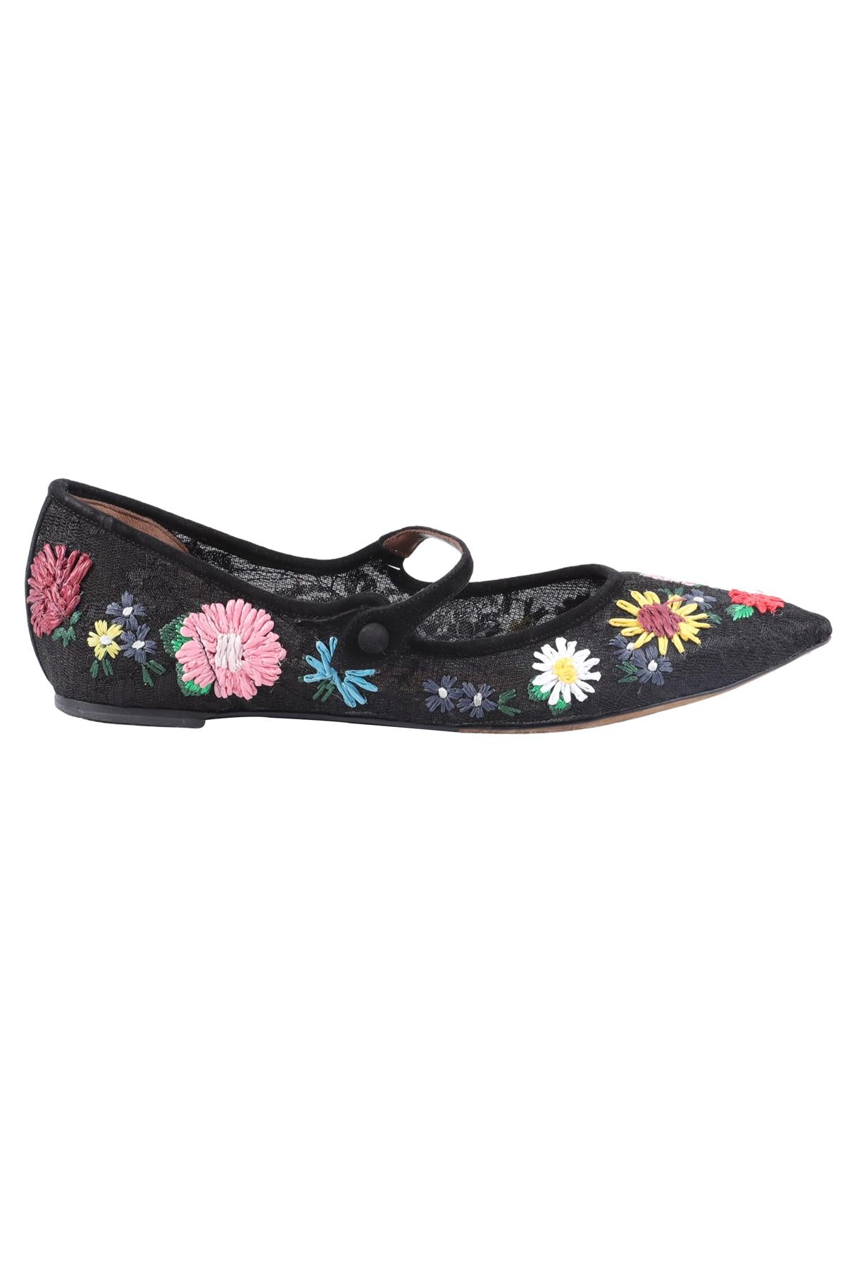 TABITHA SIMMONS BLACK MESH BALLET FLATS EU 38.5 UK 5.5 US 8.5