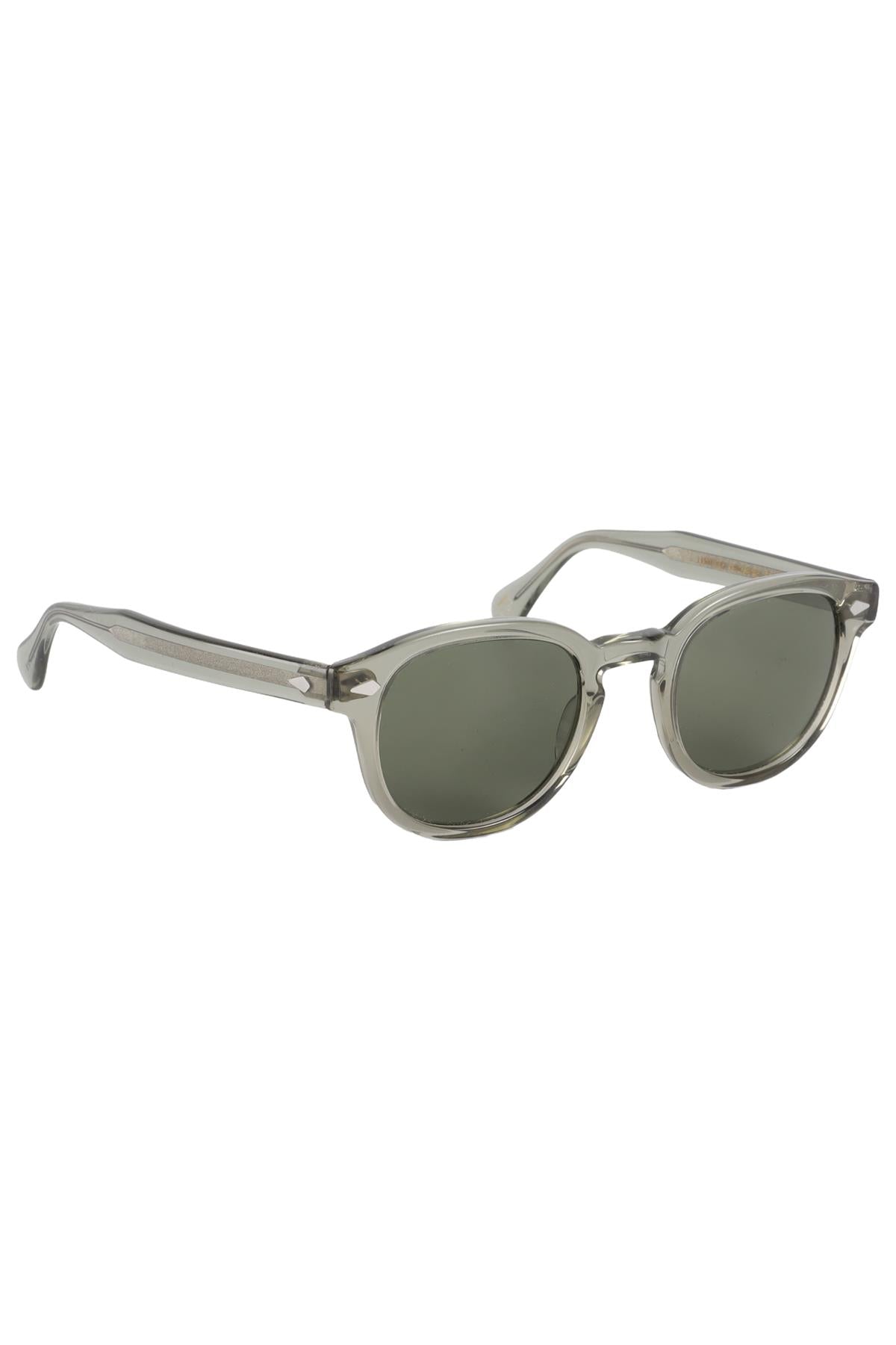 MOSCOT GREEN ROUND FRAME ACETATE SUNGLASSES