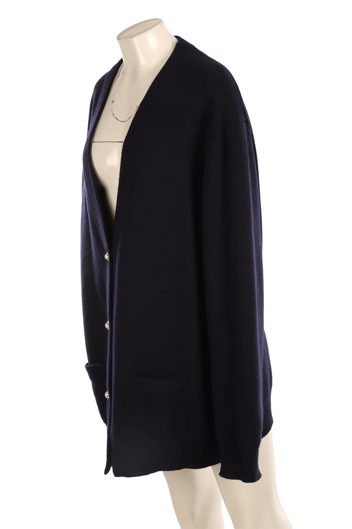 MIU MIU NAVY WOOL CARDIGAN IT 46 UK 14