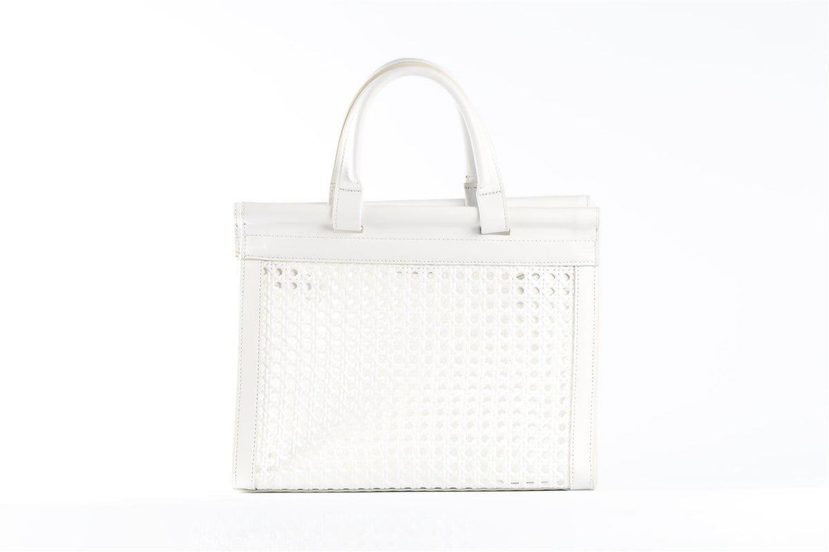 BLINQ WHITE LEATHER HANDBAG