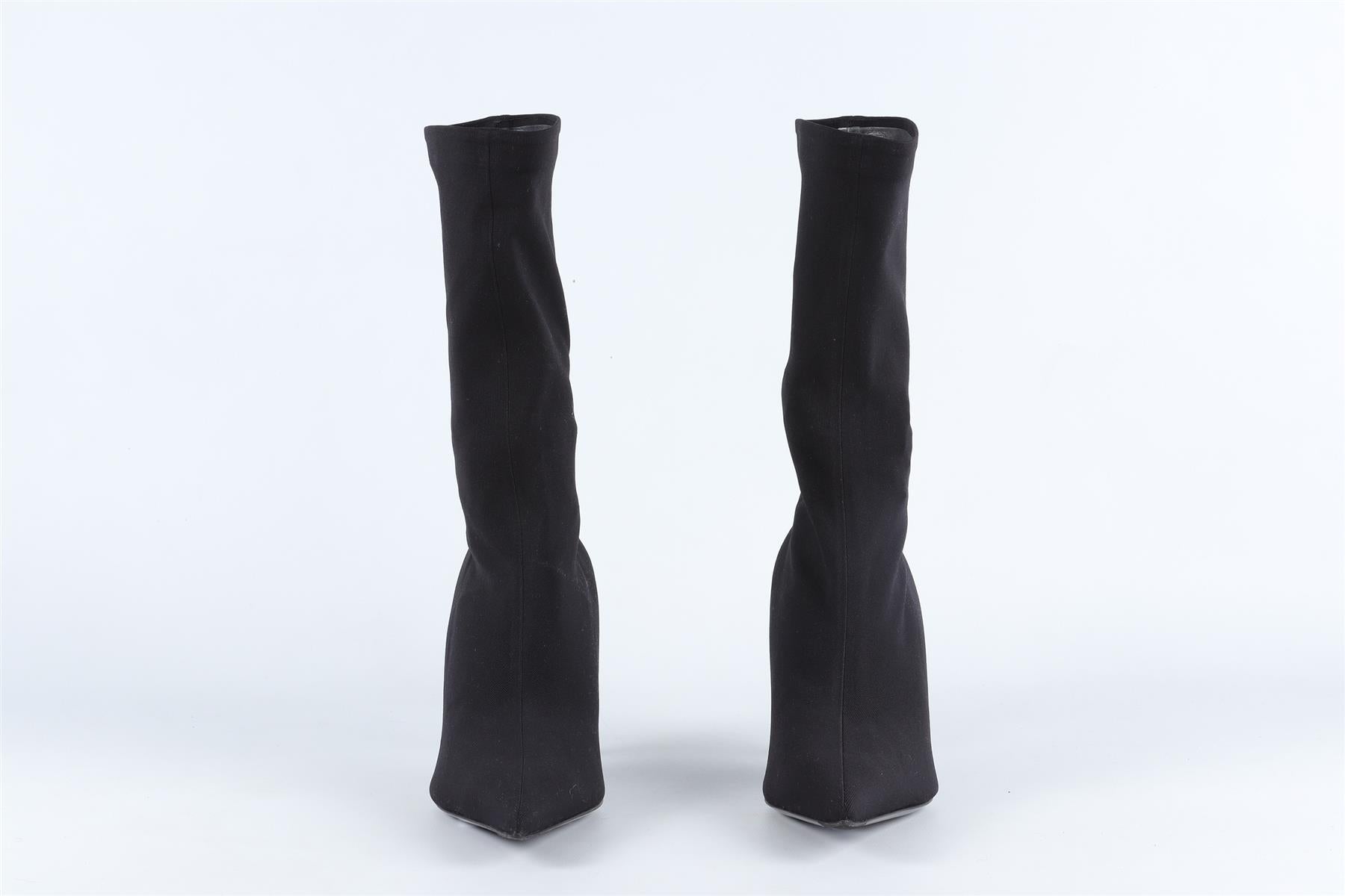 BALENCIAGA BLACK KNIFE ANKLE BOOTS EU 37.5 UK 4.5 US 7.5