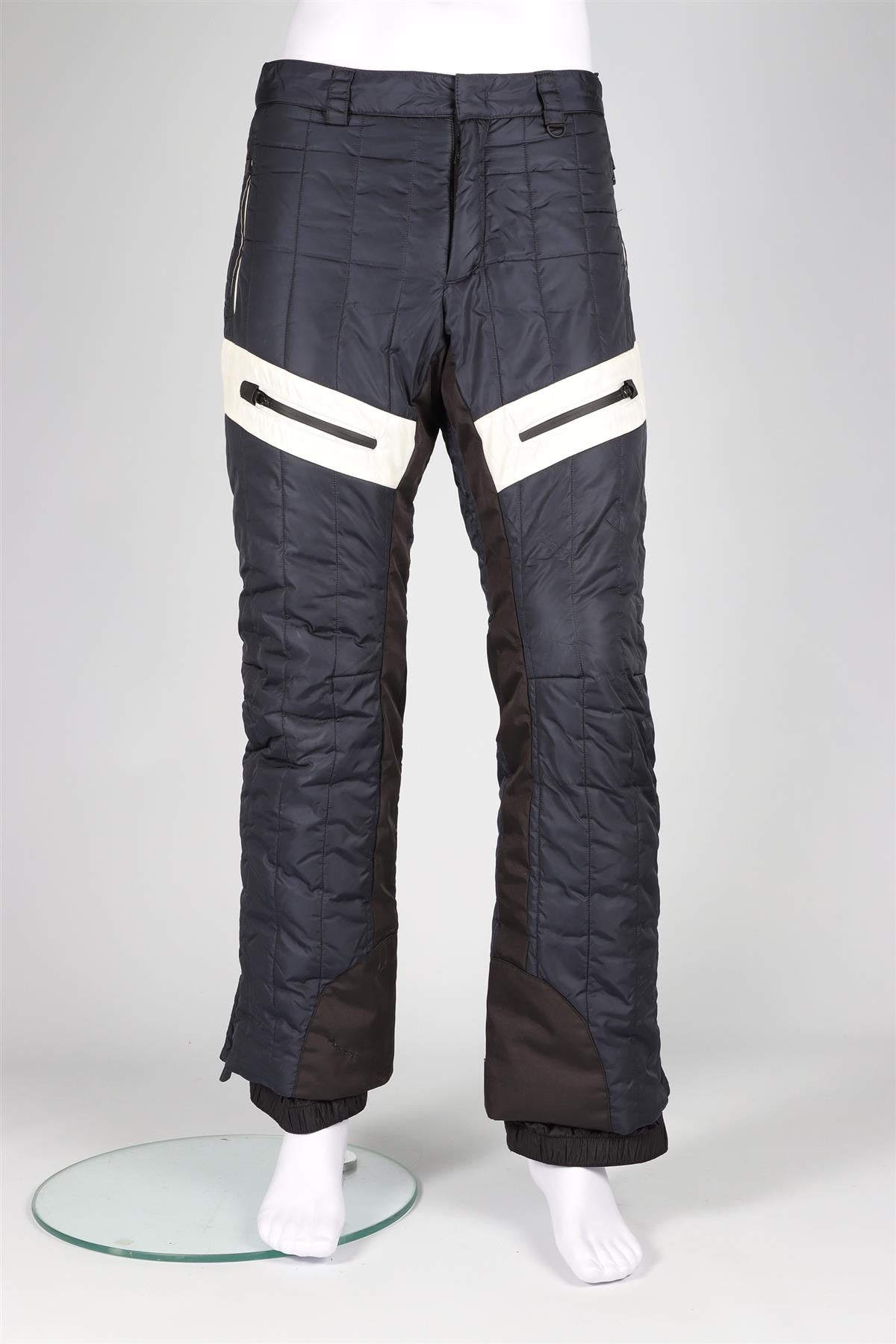 MONCLER GRENOBLE NAVY MEN'S PADDED SKI TROUSERS LARGE