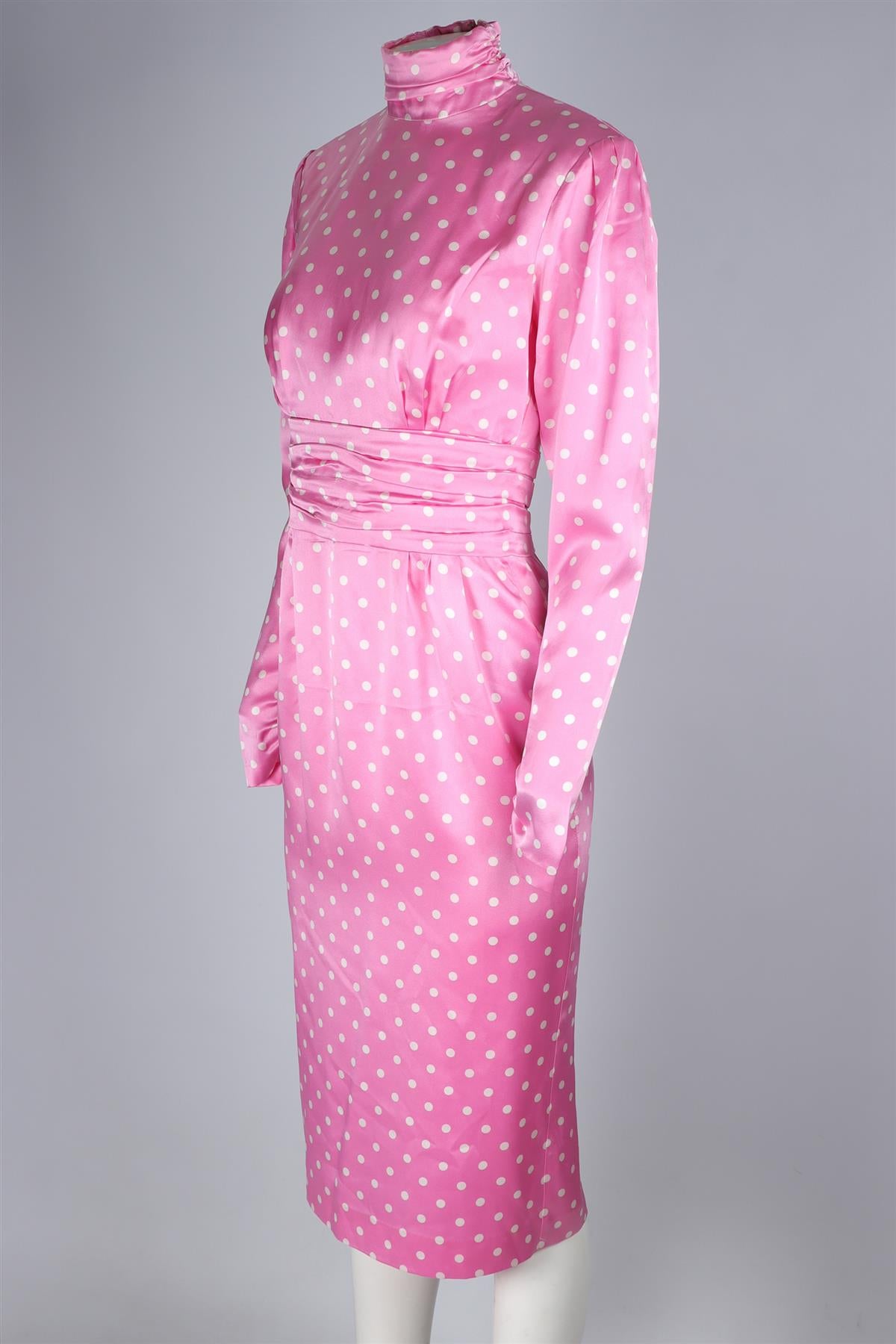 ALESSANDRA RICH PINK SILK MAXI DRESS IT 40 UK 8