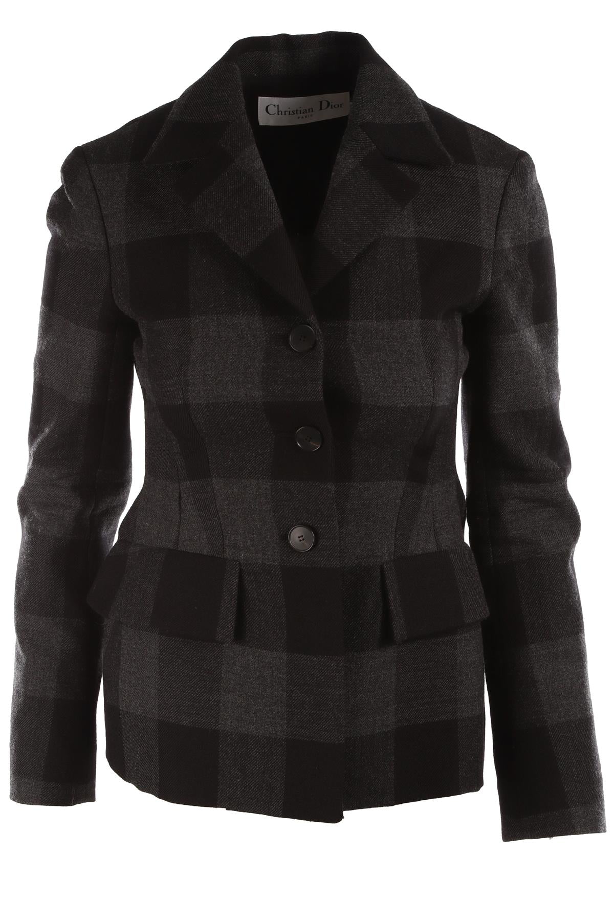 CHRISTIAN DIOR BLACK WOOL BLAZER FR 36 UK 8