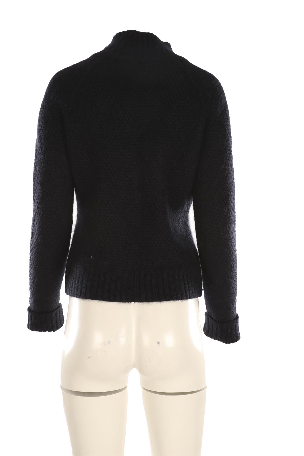 BALMAIN NAVY WOOL SWEATER FR 40 UK 12