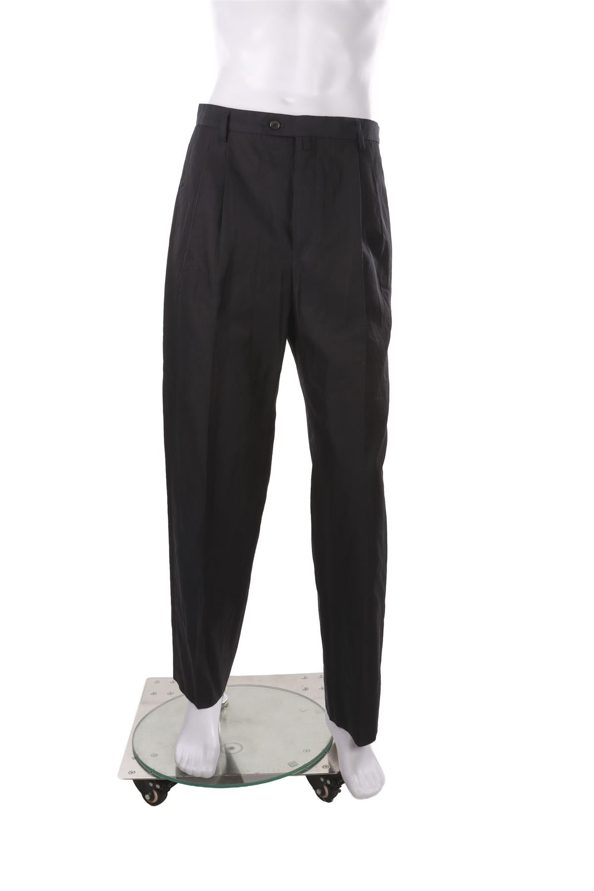 NAVY MEN'S COTTON STRAIGHT LEG PANTS