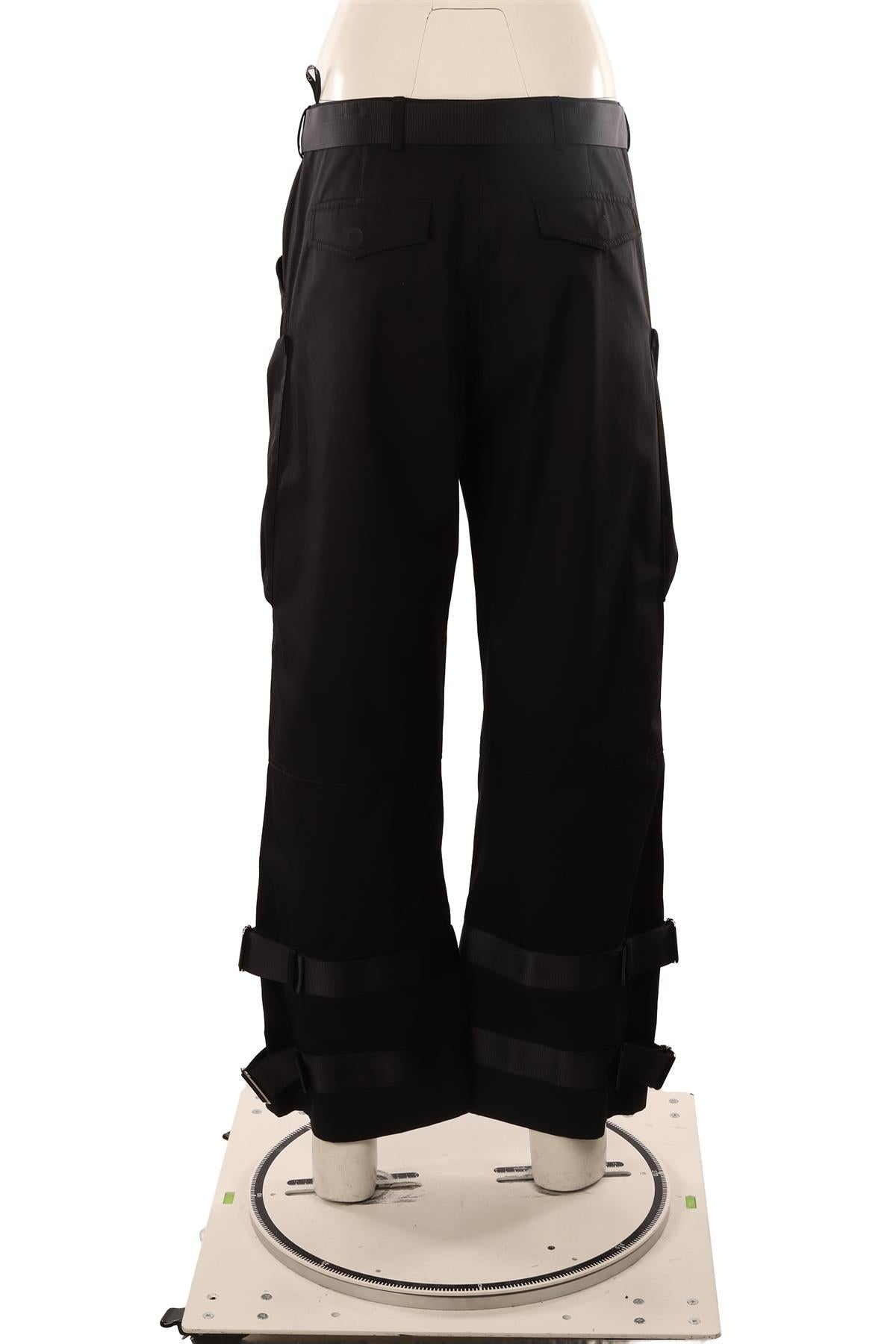 CHRISTIAN DIOR BLACK COTTON CARGO PANTS FR 40 UK 12