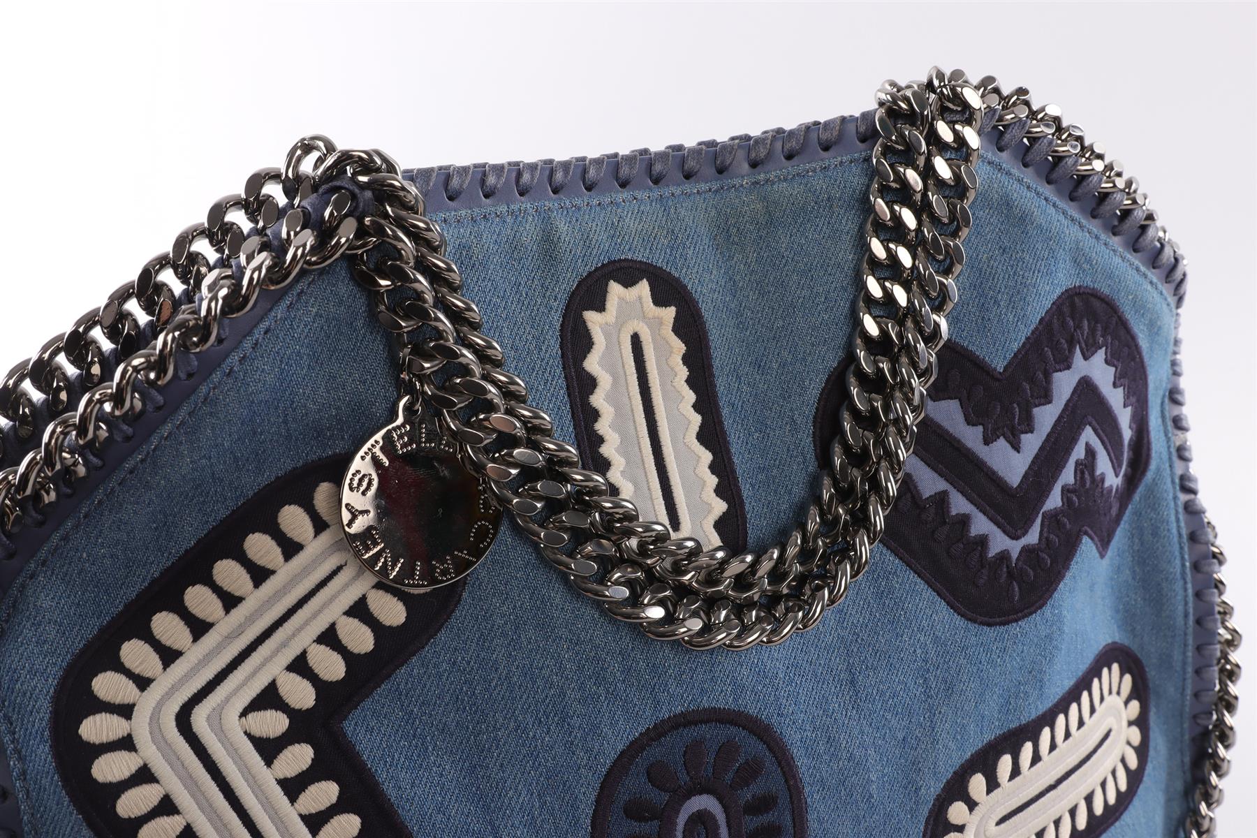 STELLA MCCARTNEY BLUE FALABELLA DENIM SHOULDER BAG