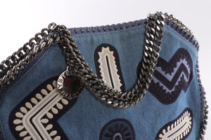 STELLA MCCARTNEY BLUE FALABELLA DENIM SHOULDER BAG