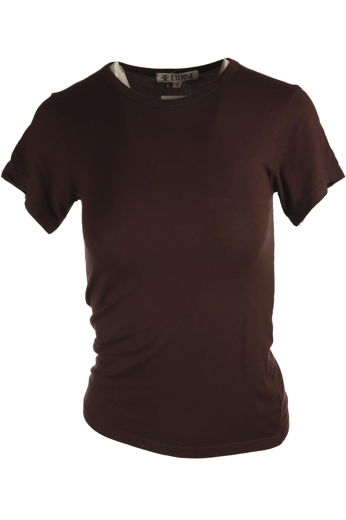 ETERNE BROWN JERSEY T-SHIRT SMALL