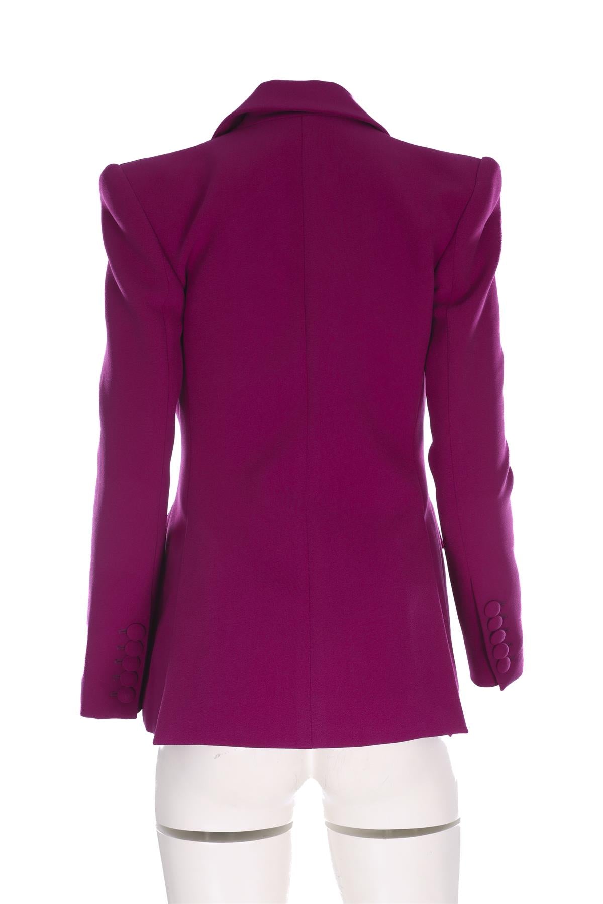 ALEX PERRY PURPLE CREPE BLAZER AU 8 UK 8