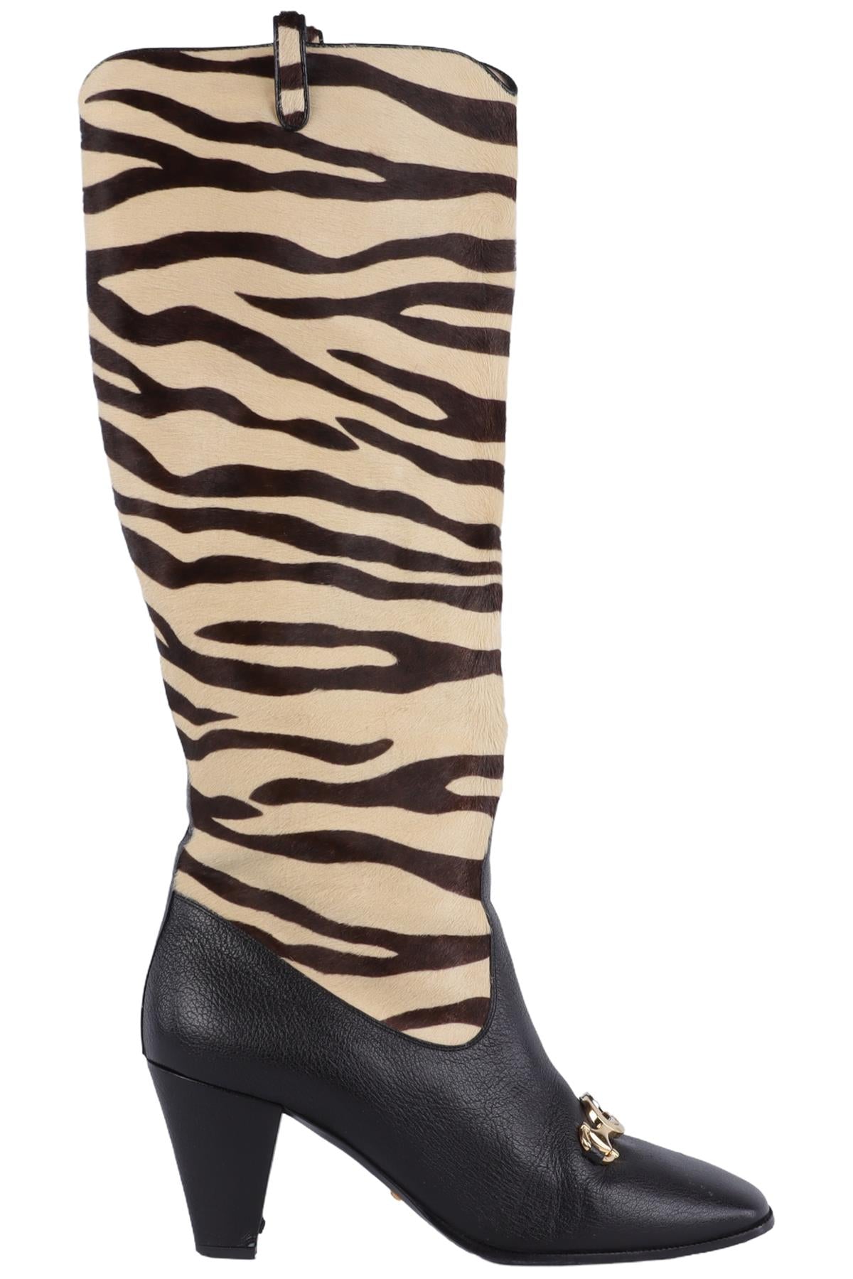 GUCCI BLACK ZUMI LEATHER KNEE HIGH BOOTS EU 40 UK 7 US 10