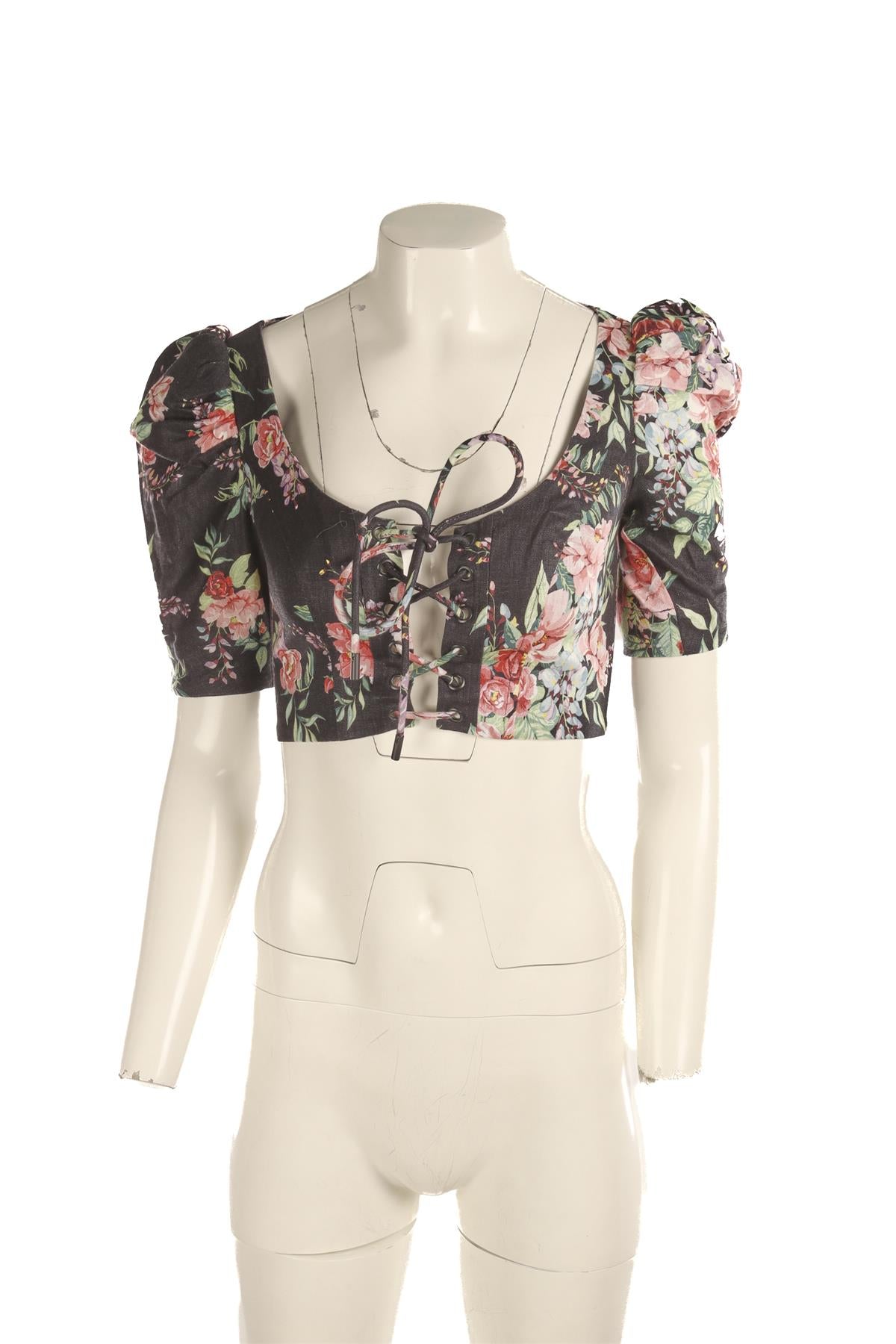 ZIMMERMANN MULTI LINEN TOP UK 8