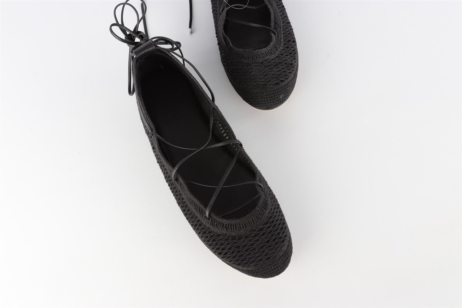 ISABEL MARANT BLACK FABRIC BALLET FLATS EU 41 UK 8 US 11