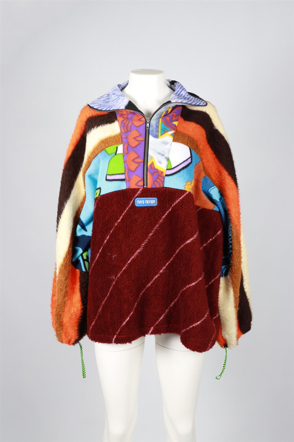 RAVE REVIEW MULTICOLOUR FLEECE SWEATSHIRT EU 38 UK 10