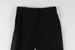 BALENCIAGA BLACK WOVEN STRAIGHT LEG TROUSERS IT 36 UK 4