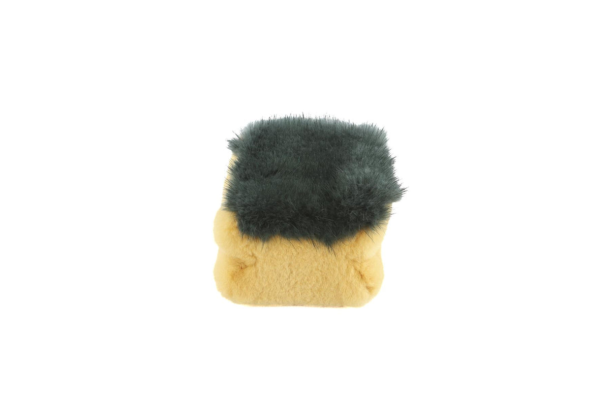 ANYA HINDMARCH YELLOW SCOURER SPONGE FUR KEY CHAIN