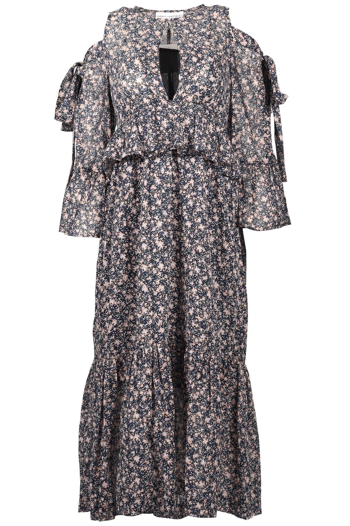 ROBERT RODRIGUEZ NAVY COTTON MAXI DRESS US 6 UK 10