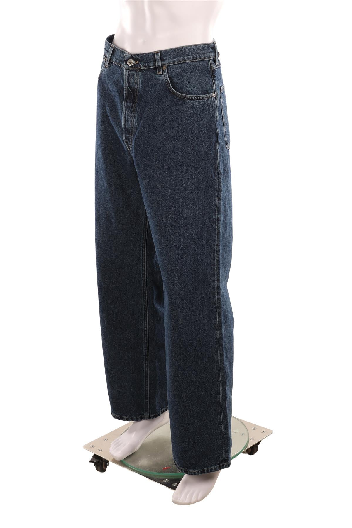 KERI BLUE MEN'S MID RISE WIDE LEG JEANS W30 FR 38