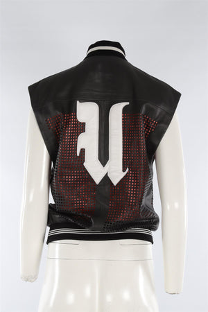 EMANUEL UNGARO MULTI LEATHER GILET IT 40 UK 8