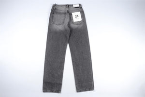 RE/DONE GREY HIGH RISE WIDE LEG JEANS W24 UK 6