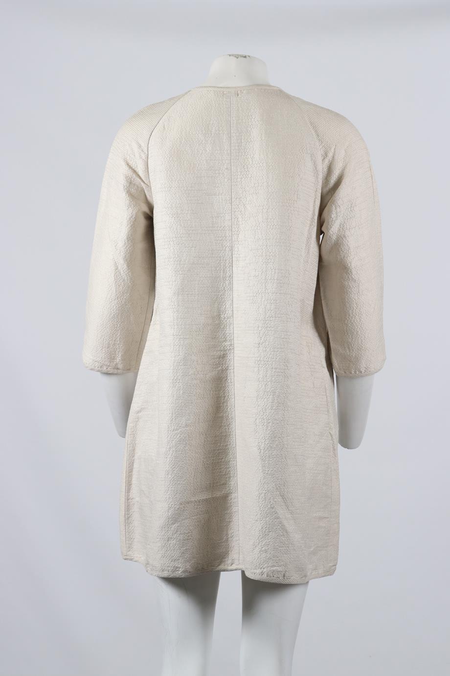 S MAX MARA SILK AND COTTON BLEND COAT IT 44 UK 12