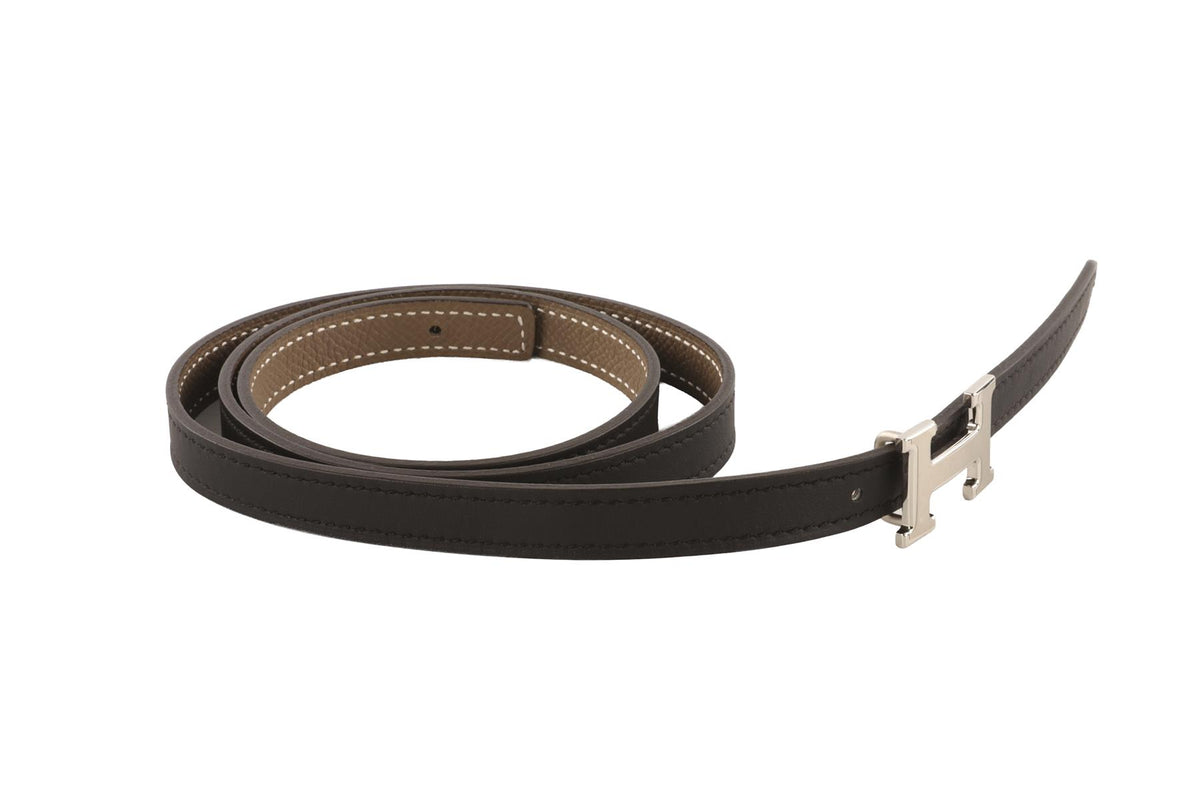 HERMÈS BLACK 2024 13 MM LEATHER WAIST BELT 75 CM
