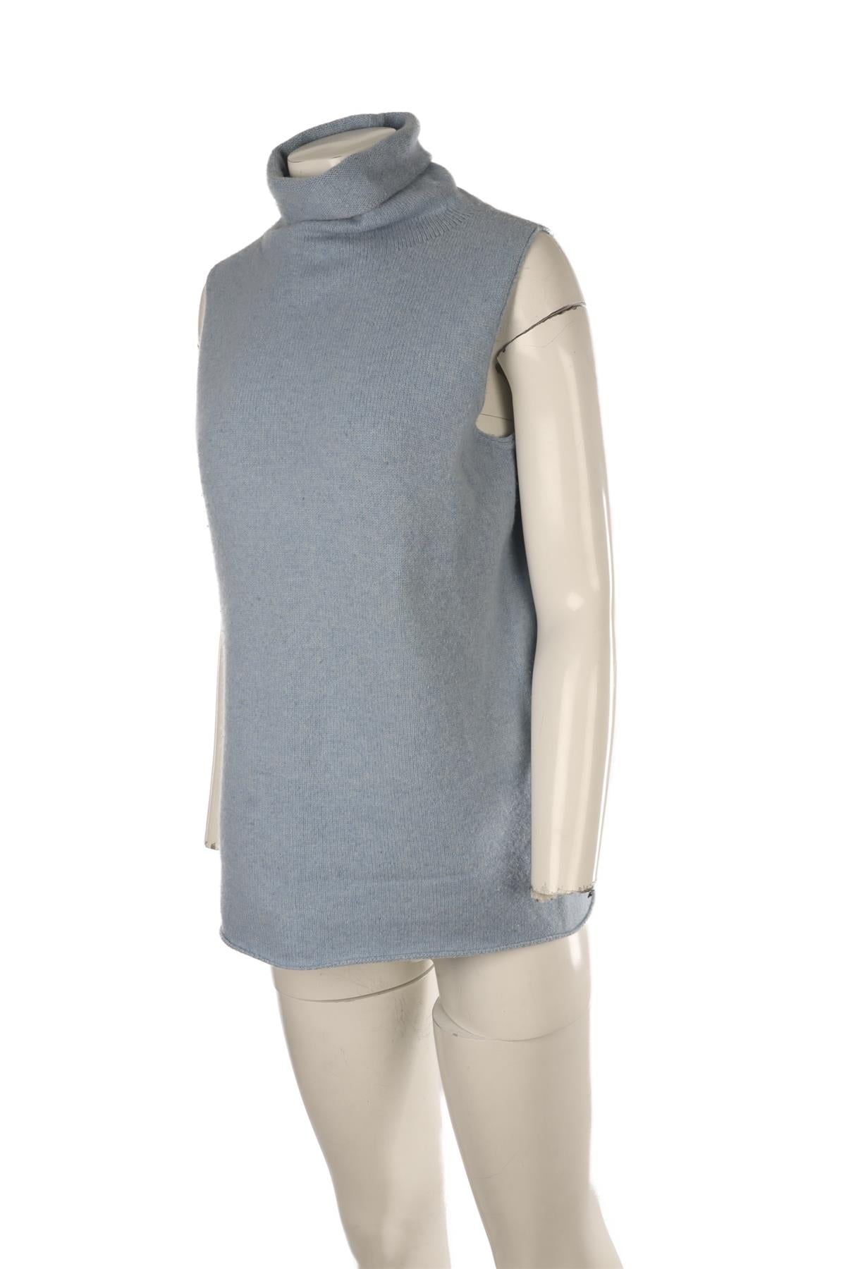 THE ROW BLUE WOOL TOP SMALL
