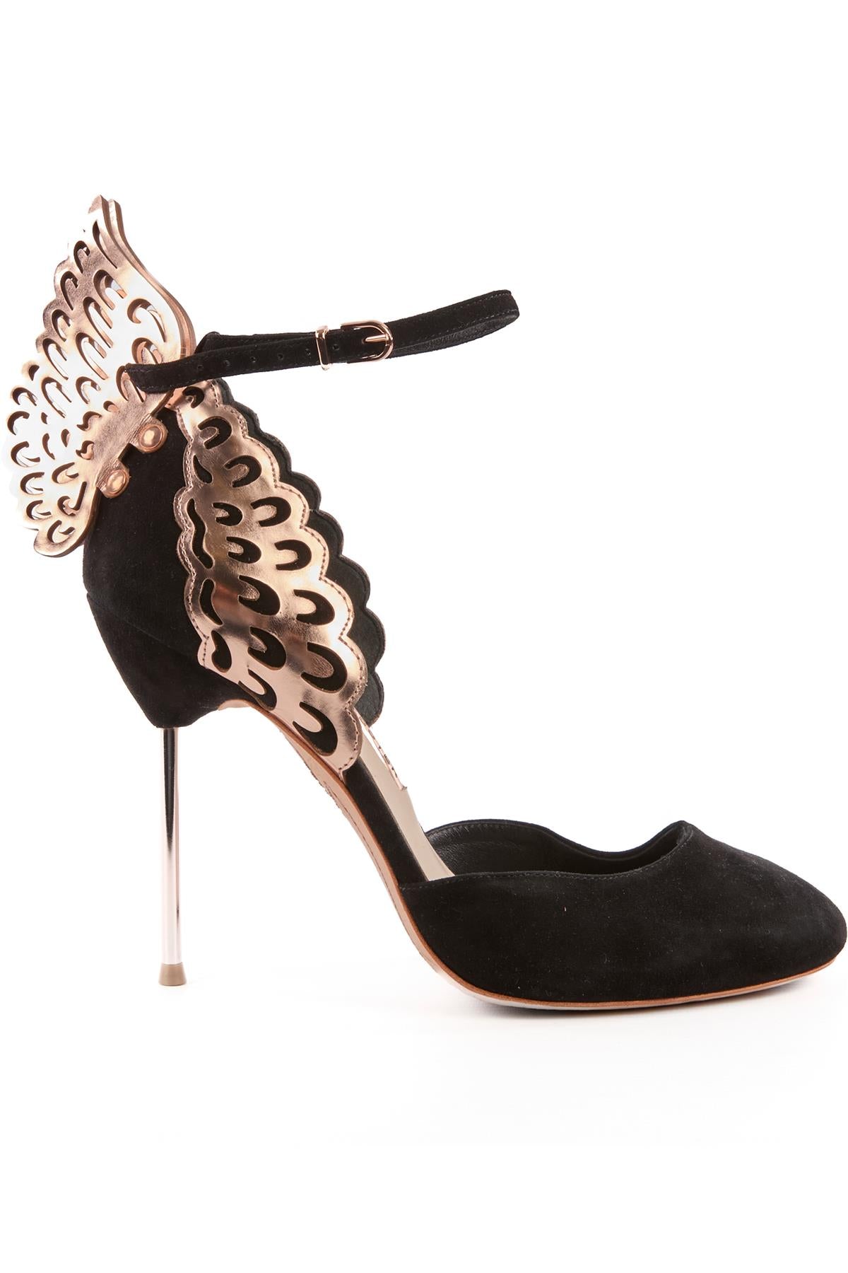 SOPHIA WEBSTER BLACK SUEDE PUMPS EU 39.5 UK 6.5 US 9.5