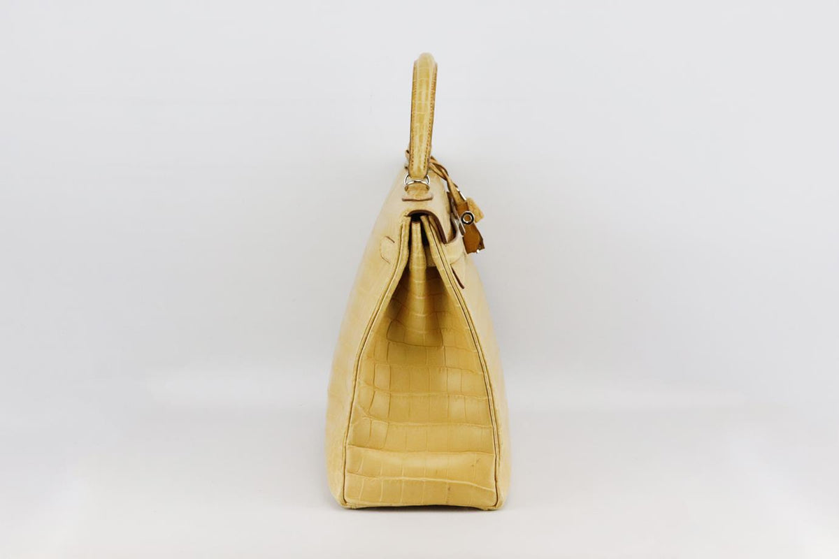 HERMÈS 2016 KELLY RETOURNE 35CM MATTE NILOTICUS CROCODILE LEATHER BAG