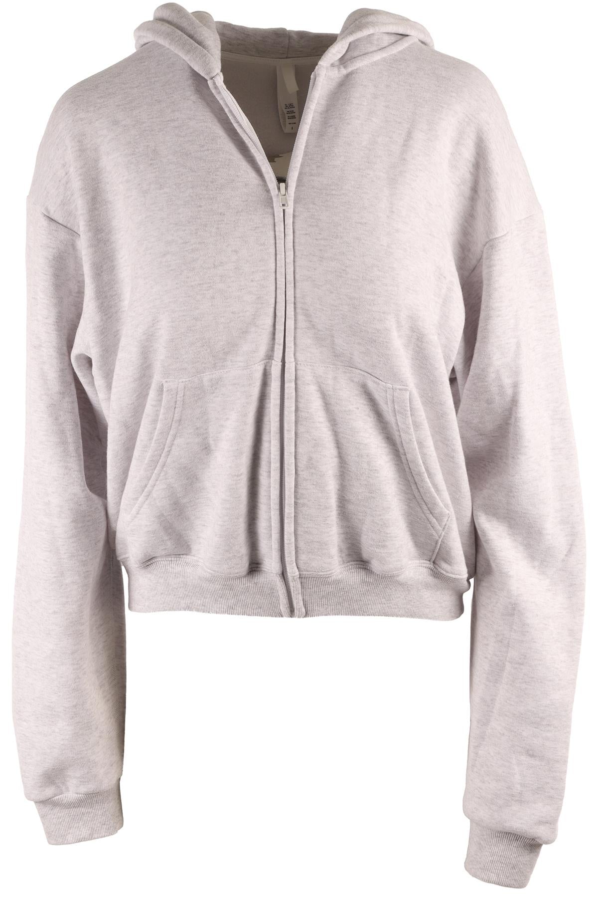SKIMS GREY COTTON HOODIE SMALL