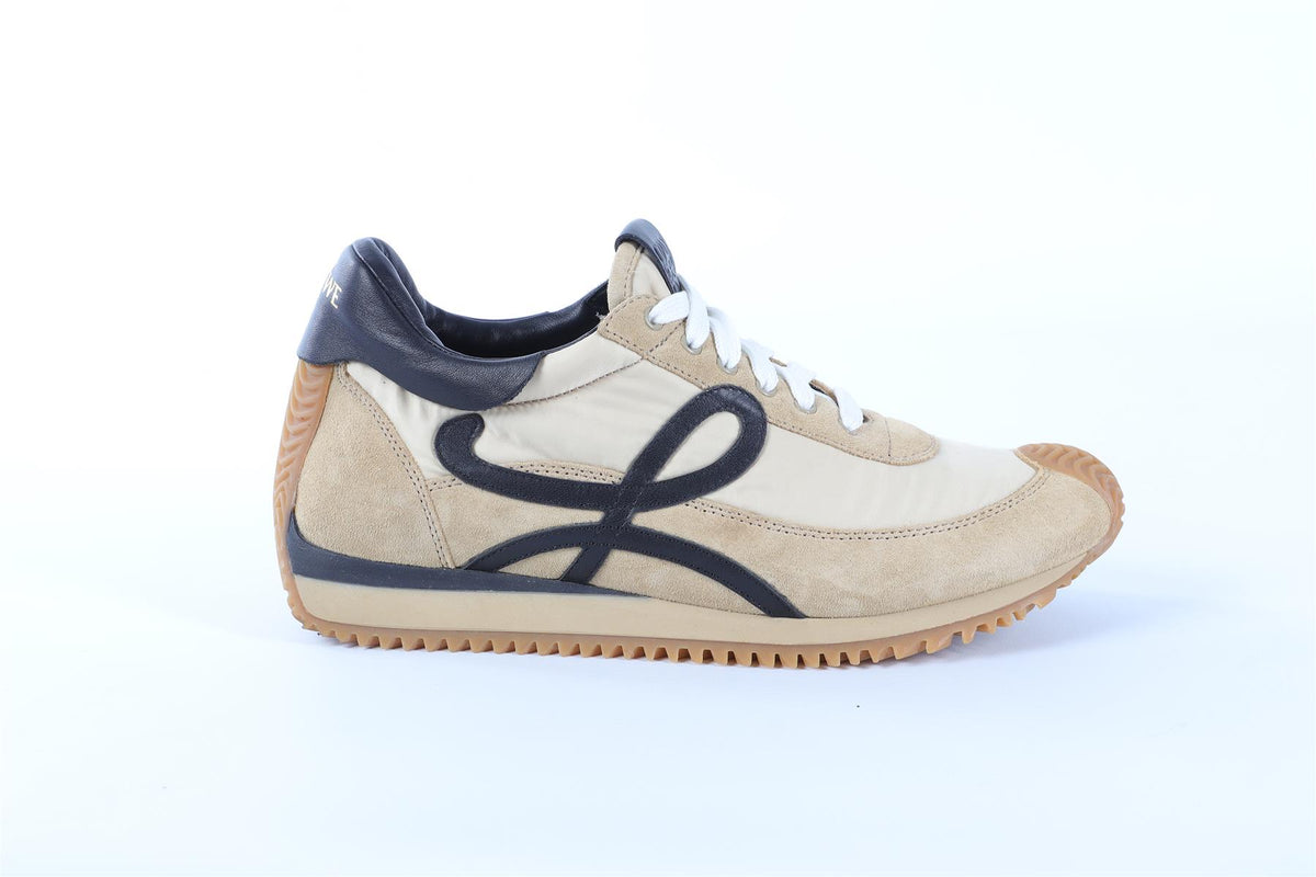 LOEWE BEIGE FLOW RUNNER SUEDE SNEAKERS EU 38 UK 5 US 8