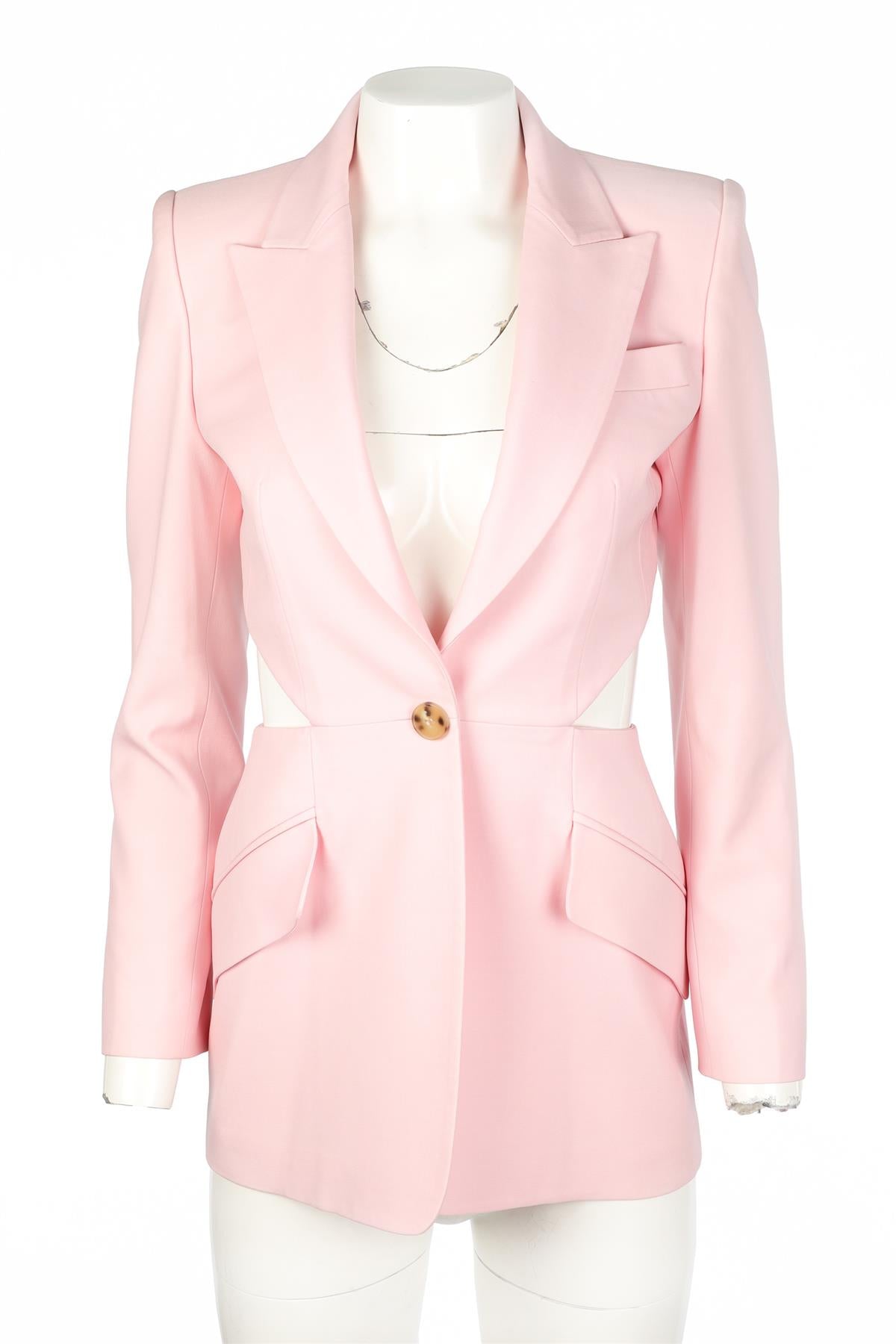 ALEXANDER MCQUEEN PINK WOOL BLAZER IT 40 UK 8