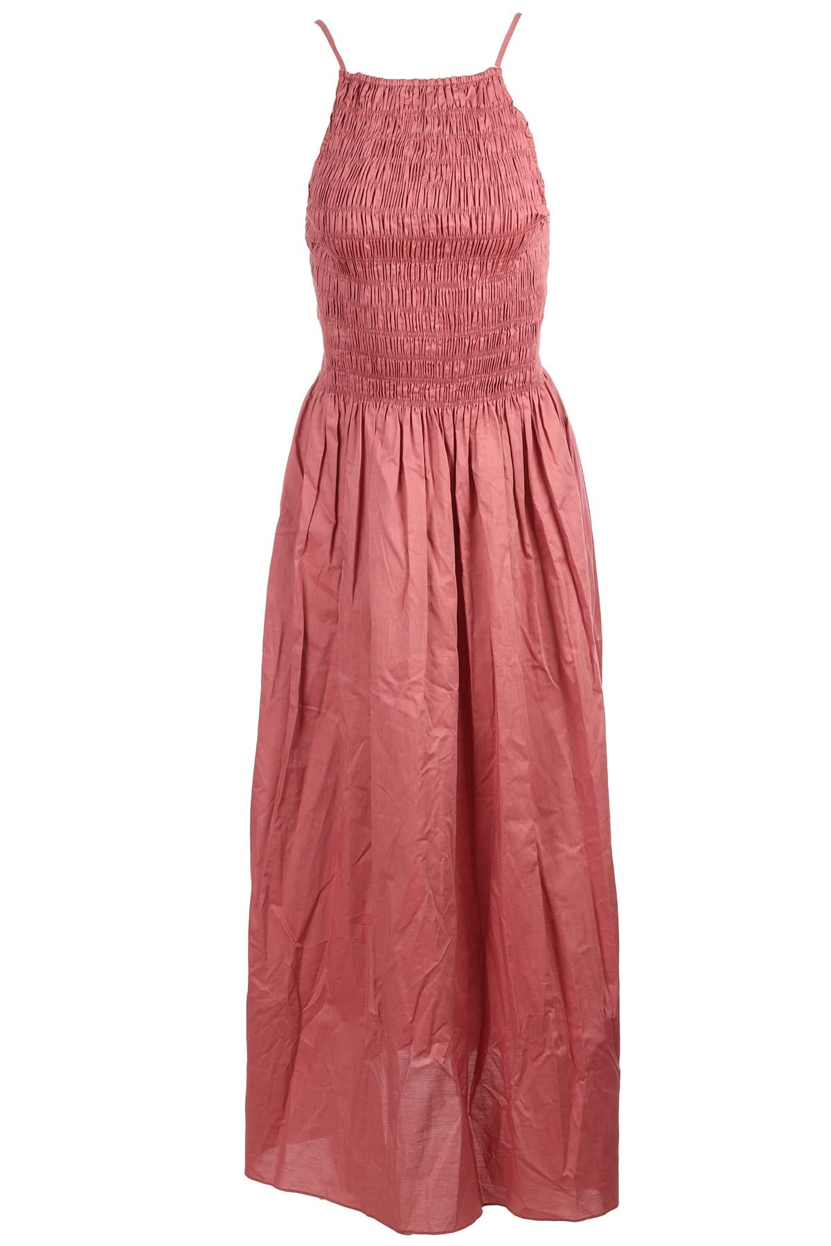 FAITHFULL PINK COTTON MAXI DRESS XSMALL