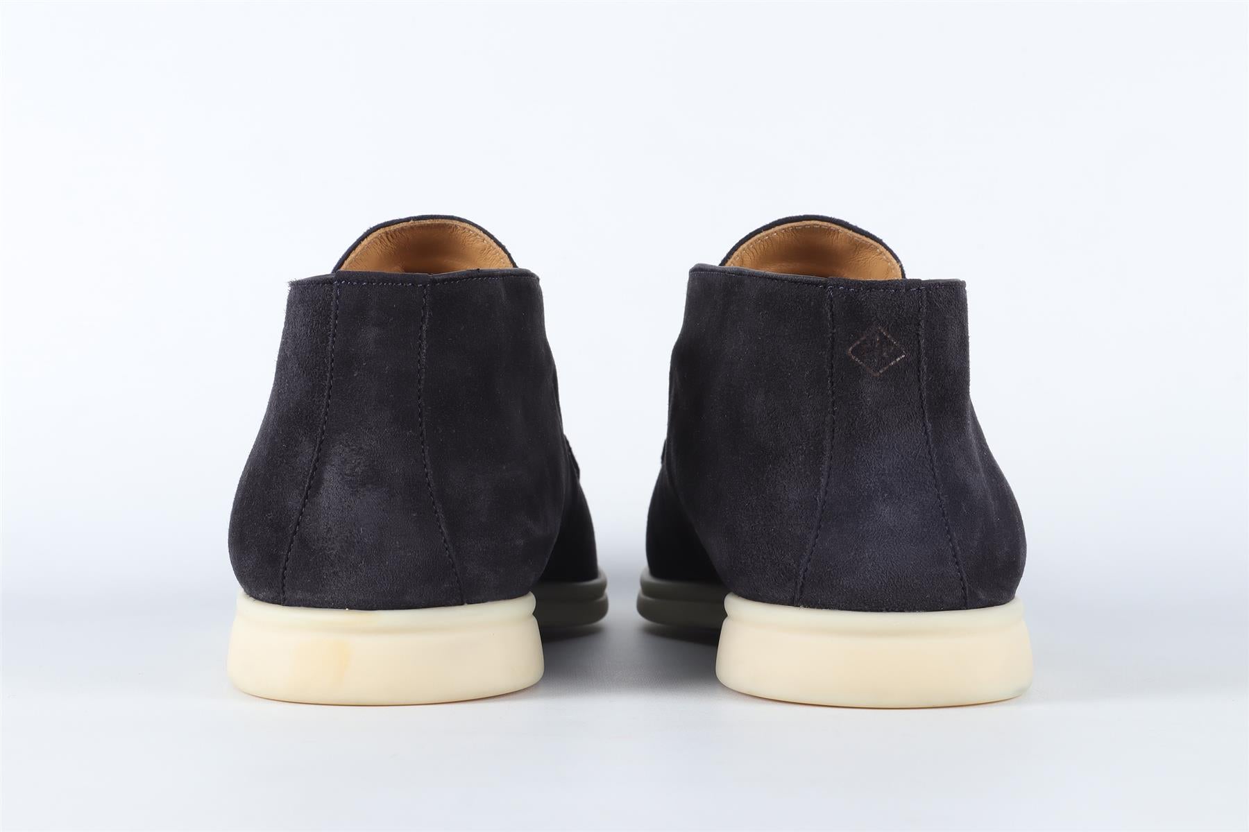 LORO PIANA NAVY MEN'S OPEN WALK SUEDE BOOTS EU 42 UK 8 US 9