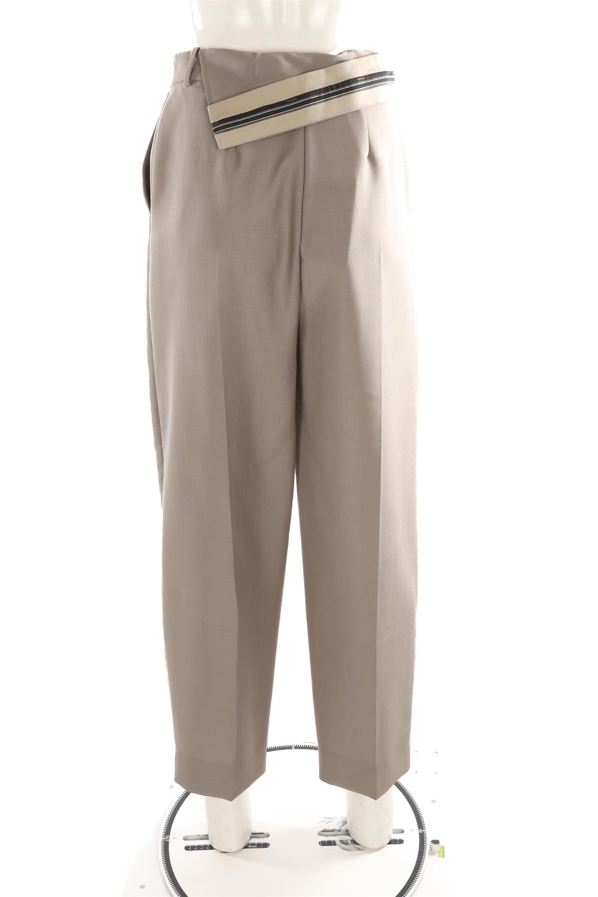 FENDI TAUPE WOOL STRAIGHT LEG PANTS IT 40 UK 8