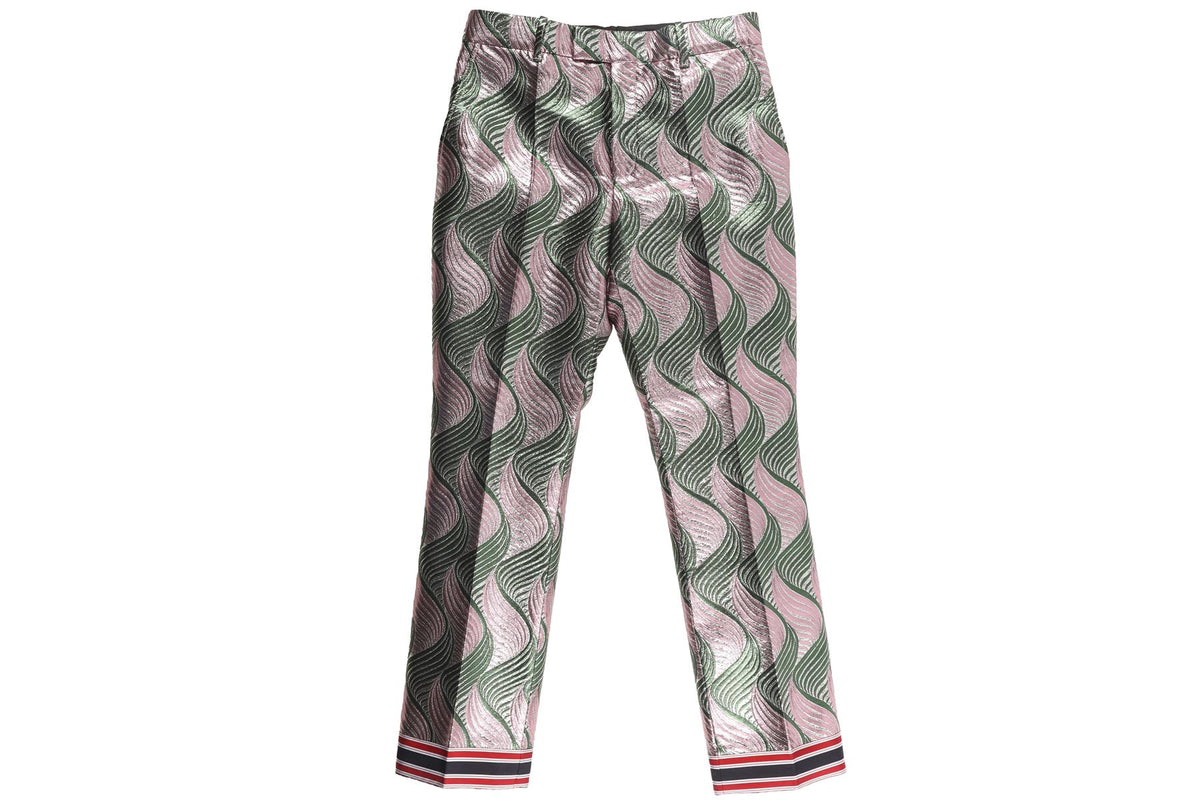 GUCCI MULTI JACQUARD STRAIGHT LEG PANTS IT 40 UK 8