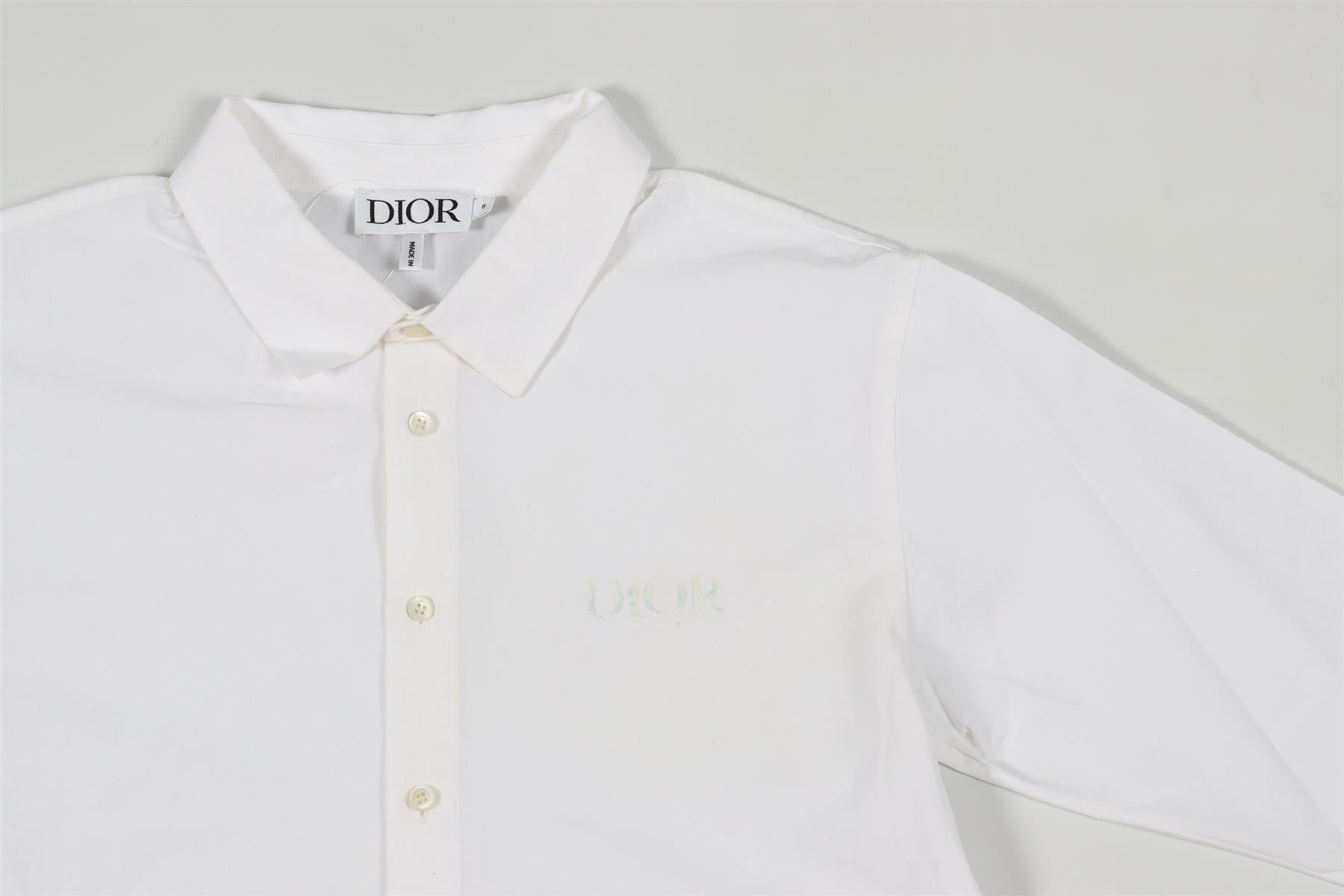 CHRISTIAN DIOR WHITE KIDS BOYS COTTON SHIRT 8 YEARS