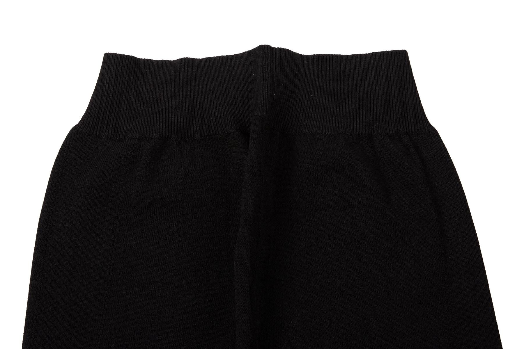 STELLA MCCARTNEY BLACK KNIT LEGGINGS IT 36 UK 4