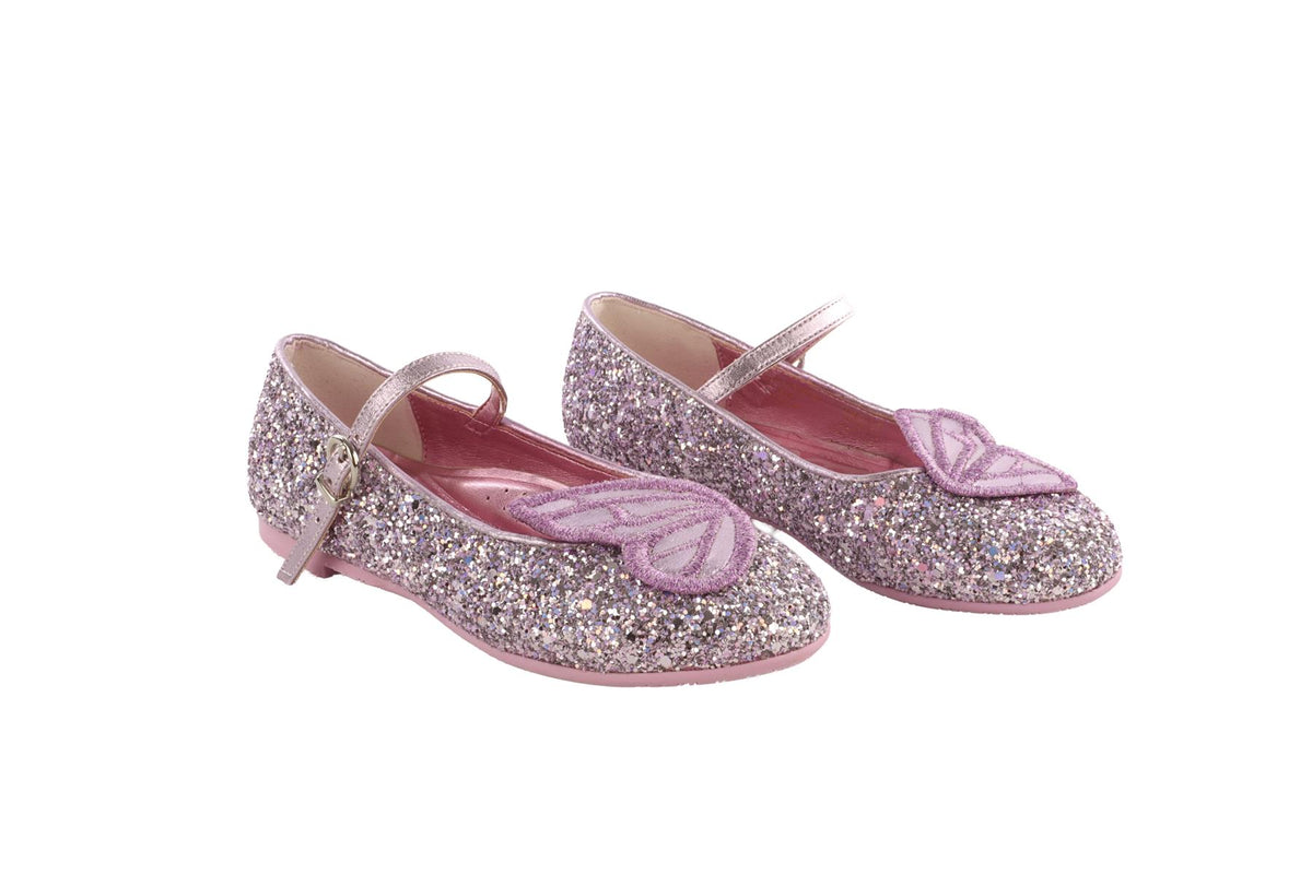 SOPHIA WEBSTER PINK KIDS GIRLS BALLET FLATS EU 27 UK 9 US 10