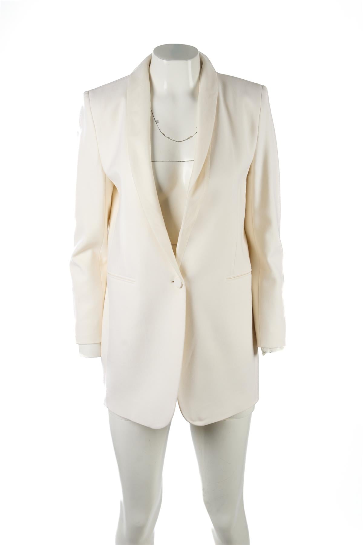 THE ROW CREAM WOOL BLAZER US 4 UK 8